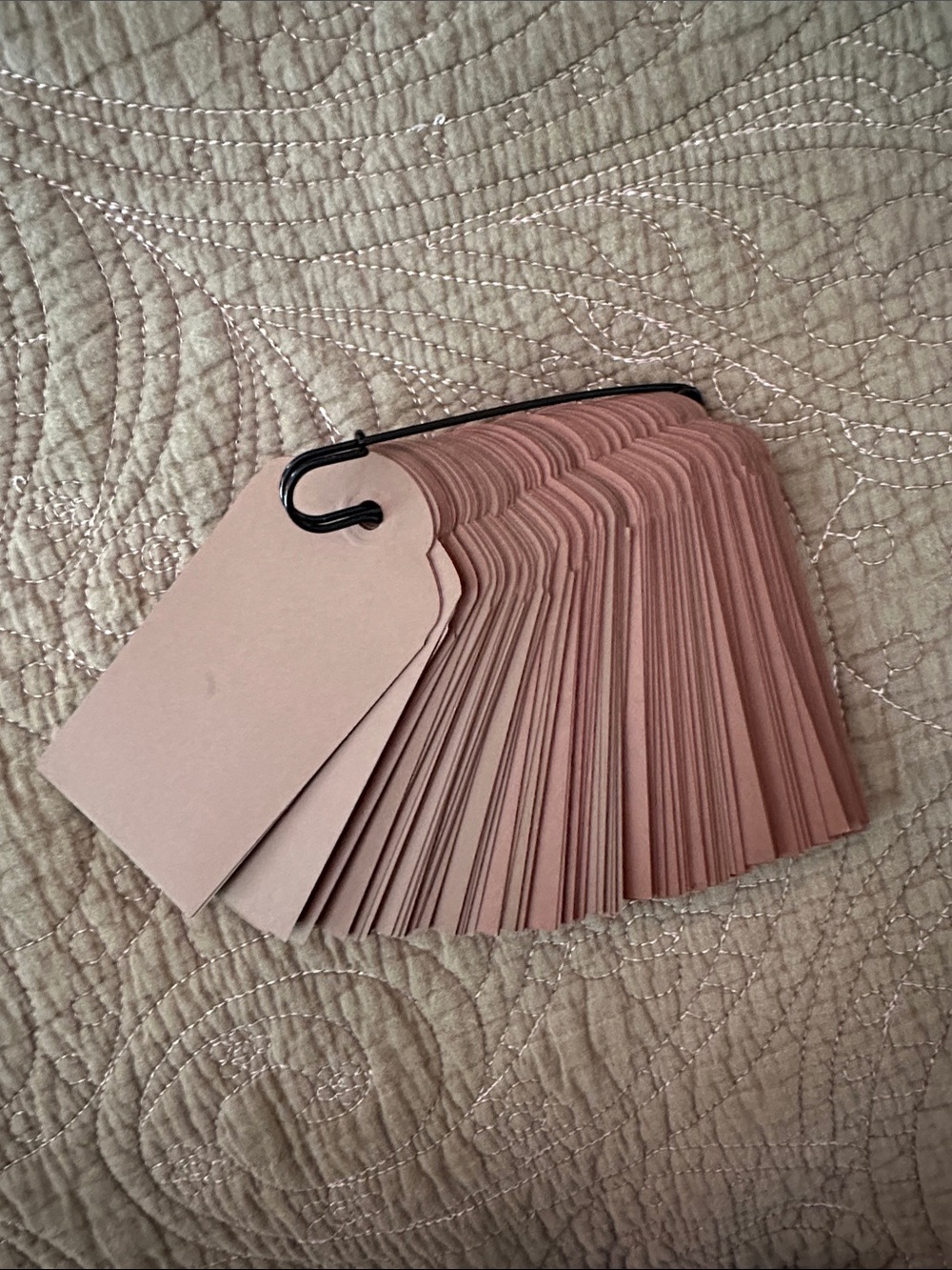 Handmade Card Stock Tags • gift tags • labels • includes giant safety pin